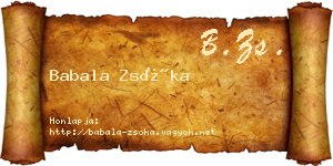 Babala Zsóka névjegykártya